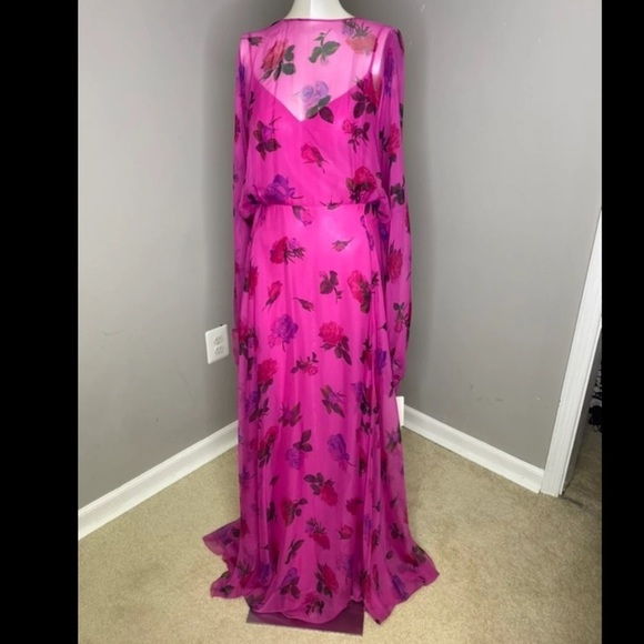 VALENTINO floral-print silk-organza gown - Picture 7 of 12